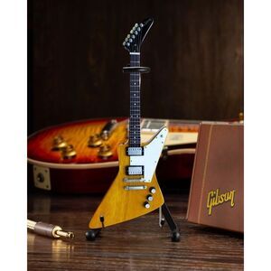 Axe Heaven Gibson Korina Explorer Natural Finish 1:4 Scale Mini Guitar
